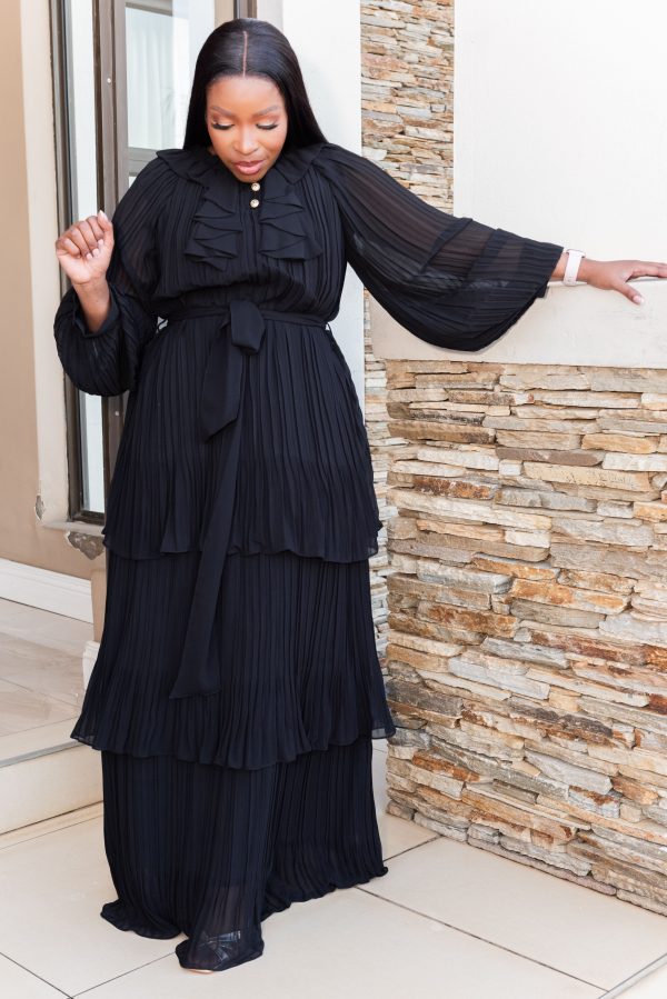 black shirt elegant dress