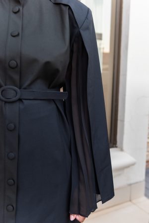 black shirt elegant dress